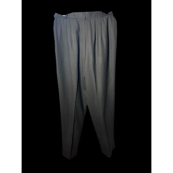 Vtg Talbots Heritage Black Straight Flat Front Dress pants Trousers 100% Wool 10 - Picture 5 of 13